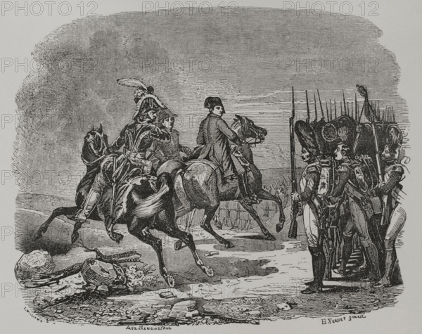 Napoleon I at the Battle of Jena, (14 October 1806), 1856.  Creator: Williams.