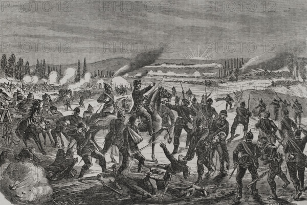 Franco-Prussian War (1870-1871): Battle of Noisseville (31 August 1870), 1870.  Creator: Tomás Carlos Capuz.