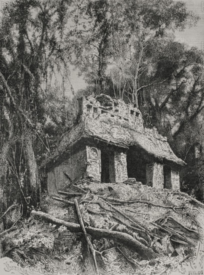 Temple of the Sun, Palenque, State of Chiapas, Mexico, 1892.  Creator: Unknown.