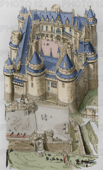 Castle of Pierrefonds, France, dated 1397, c1858-1885, (1887). Creator: Unknown.