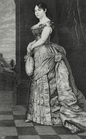 Natalie of Serbia, (1859-1941), Queen of Serbia (1882-1889) as the wife of the king Milan I, 1883. Creator: Unknown.