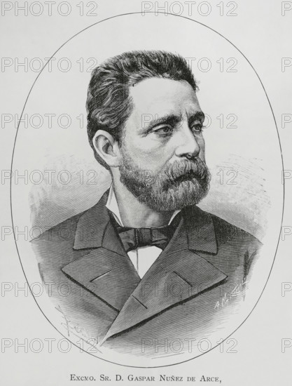 Gaspar Núñez de Arce, (1832-1903), Spanish poet and politician, 1883.  Creator: Arturo Carretero y Sánchez.