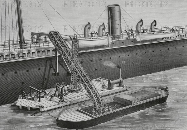 Floating coal elevator, 1883.  Creator: Tomás Carlos Capuz.