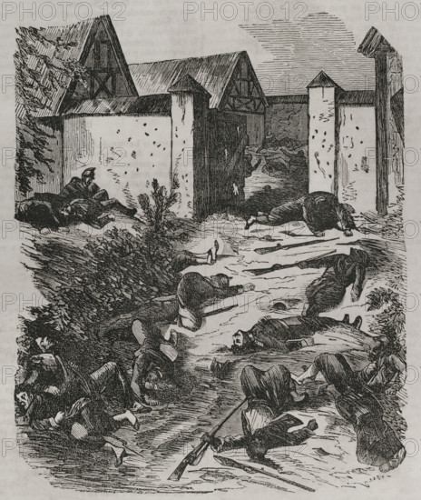 Franco-Prussian War (1870-71): Battle of Wissembourg - Entrance to Geisberg Castle on 4 August 1870. Creator: Unknown.