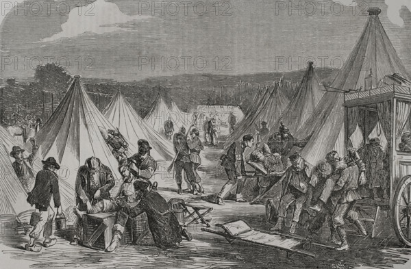 Franco-Prussian War (1870-71): The French camp of Marshal Mac Mahon at Reichshoffen..., 6 Aug 1870. Creator: Unknown.