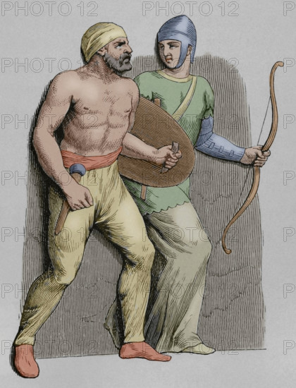 Germanic and Gaul auxiliaries, 1877.  Creator: Unknown.