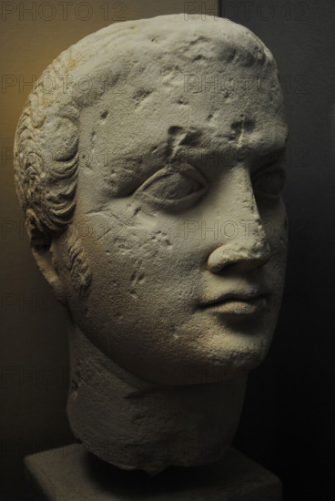 Male portrait, Roman art, 1st century, Odessa Archaeological Museum, Ukraine, 2011. Creator: LTL.