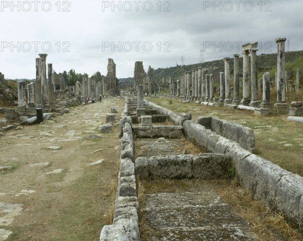 Arcaded Street, Perge, Anatolia, Turkey, 1999.  Creator: LTL.
