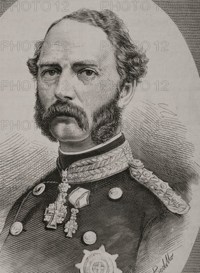 Portrait of Christian IX, (1818-1906), King of Denmark, (1863-1906), 1878. Creator: Félix Badillo.
