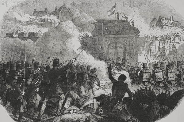 Hungarians seize Buda, Hungarian Revolution of 1848, (15 March 1848-4 October 1849), 1856.  Creator: Unknown.