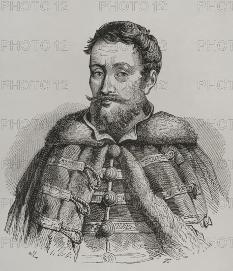 Portrait of István Werboczy, (h. 1458-1541), Hungarian legal theorist and statesman, 1856.  Creator: Unknown.