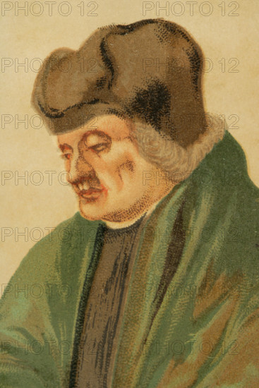 Portrait of Erasmus, (c1466-1536), Dutch theologian, philosopher and humanist, 1886.  Creator: Unknown.