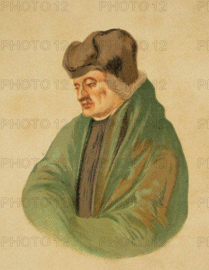 Portrait of Erasmus, (c1466-1536), Dutch theologian, philosopher and humanist, 1886.  Creator: Unknown.