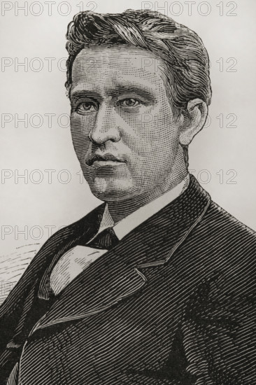 Portrait of Thomas Alva Edison, (1847-1931), American inventor, 1878. Portrait. Creators: Tomás Carlos Capuz, Unknown.