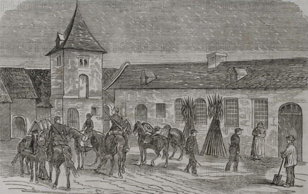 Franco-Prussian War (1870-1871); French Army - General Faidherbe's headquarters at Boisleux, 1870.  Creator: Unknown.