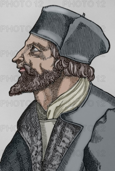 Jan Hus, (1369-1415), Czech theologian and philosopher, 1877. Creator: Unknown.