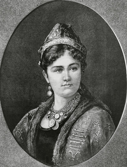 Emina Ilhamy (1858-1931), also Amina Ilhami, Egyptian princess, Muhammad Ali Dynasty, 1883. Creator: Unknown.