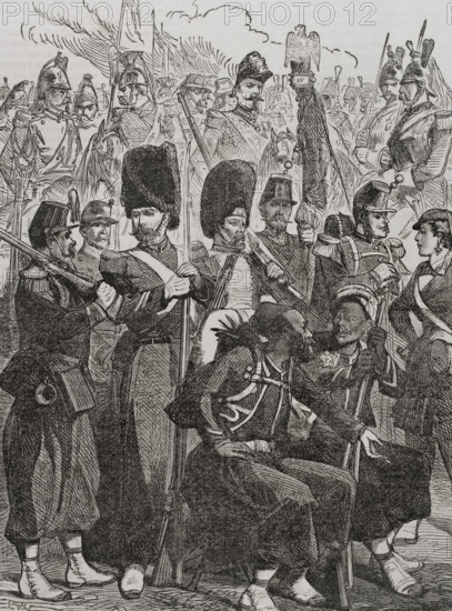 French army uniforms in 1870.  Creator: Unknown.