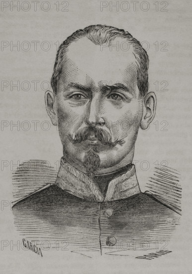 Camille Crémer (1840-1876), French divisionary general in the Franco-Prussian War, 1870.  Creator: Marcelo Paris.