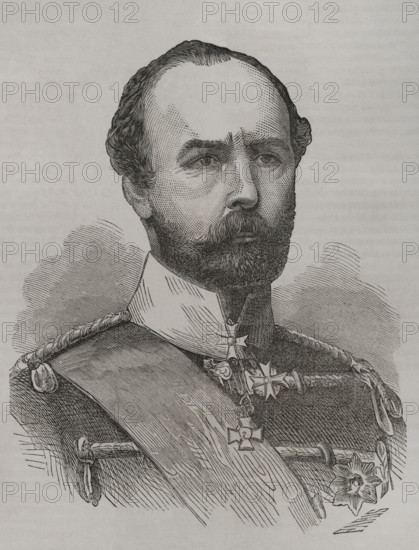 Friedrich Karl (1828-1885), Prince of Prussia of the House of Hohenzollern, 1870.  Creator: Marcelo Paris.