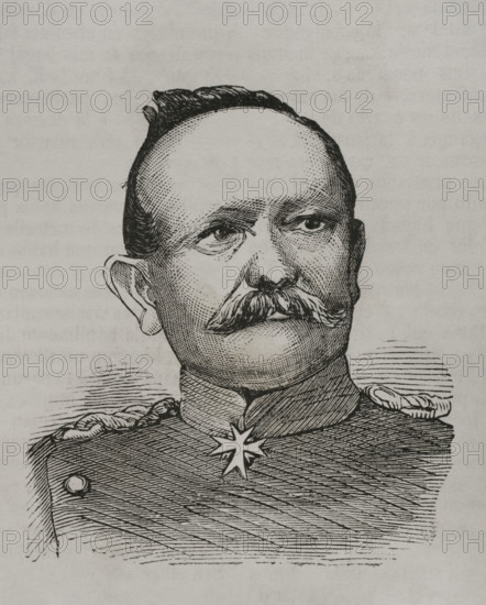 Eduard von Fransecky (Eduard Friedrich Karl von Fransecky) (1807-1890), Prussian general, 1870.  Creator: Unknown.