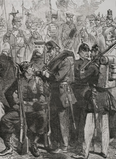 Prussian army uniforms in 1870.  Creator: Unknown.