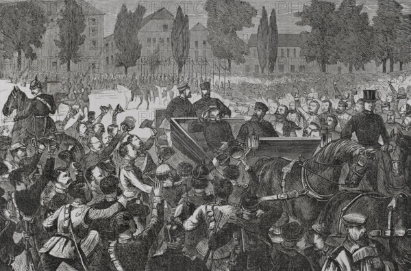 Arrival of King Wilhelm I of Prussia at Versailles, 1870.  Creator: Tomás Carlos Capuz.