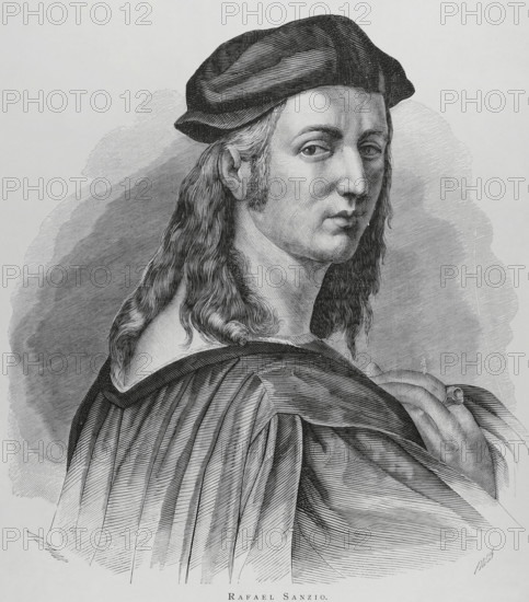 Raphael, (1483-1520), Italian Renaissance artist, 1883.  Creator: Marcelo Paris.