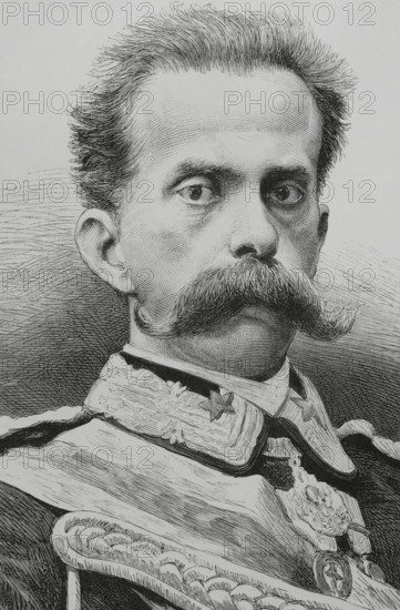 Umberto I, (1844-1900), King of Italy, (1878-1900), House of Savoy, 1883. Creator: Arturo Carretero y Sánchez.