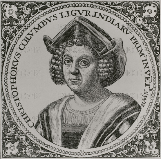 Christopher Columbus, (1451-1506), Navigator, cartographer and admiral, 1892.  Creator: Unknown.
