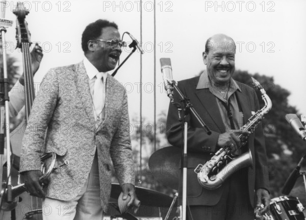 Clark Terry and Marshall Royal, Capital Radio Jazz Festival, 1981. Creator: Brian Foskett.
