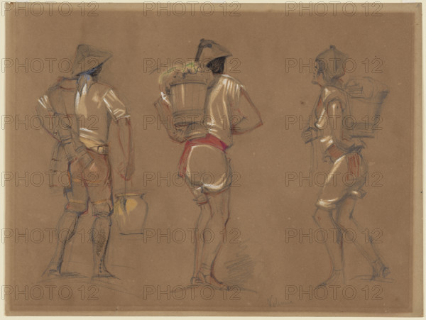 Spanish Peasants, 19th century. Creator: John Frederick Lewis.
