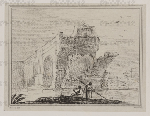 Ponte Rotto, Rome, late 18th-early 19th century. Creator: John Whessell.