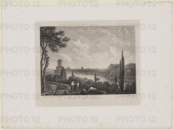 View on the Tiber with Rome in the Distance, 19th century. Creator: Thomas Hastings.