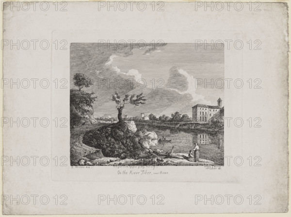 On the River Tiber, near Rome, 19th century. Creator: Thomas Hastings.