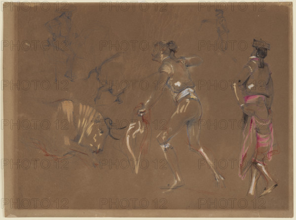 Spanish Bullfight, 19th century. Creator: John Frederick Lewis.