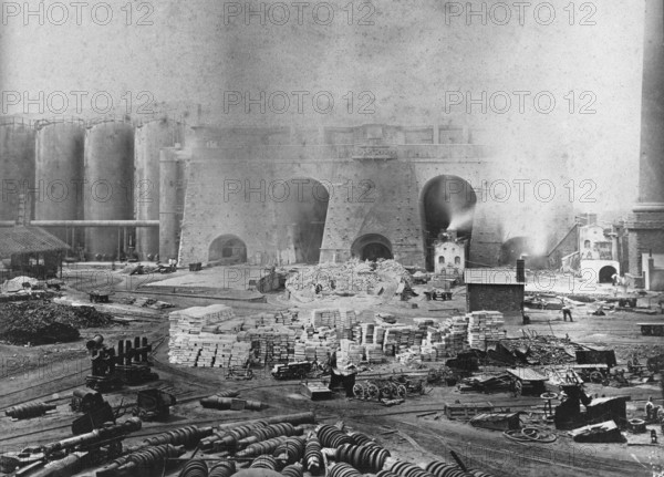 Rhymney ironworks, Mid-Glamorgan, South Wales, 1870s. Creator: Alfred Freke.