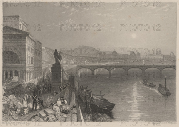 Paris, from the Barrière de Passy, 1833. Creator: James Tibbitts Willmore.