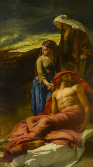 Succouring the Wounded, 1861. Creator: Paul Falconer Poole.