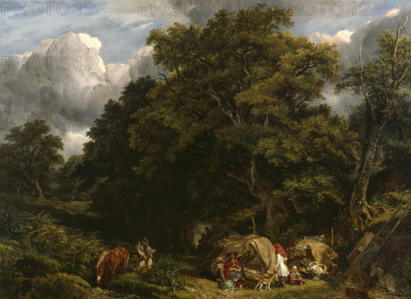 A Gipsy Encampment, 1840. Creator: John James Chalon.