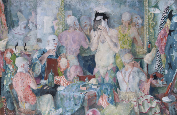 Clowns' Dressing Room, 1940. Creator: Henry George Hoyland.