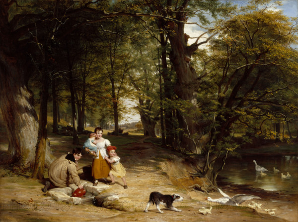 Landscape with Figures, 1839. Creator: William Frederick Witherington.