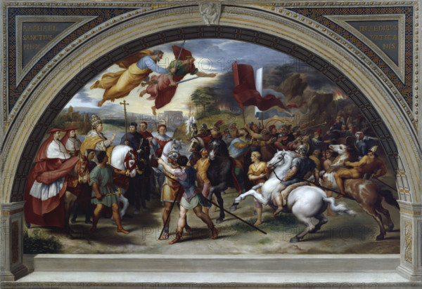 The Repulse of Attila, late 18th century. Creator: Giuseppe Cades.