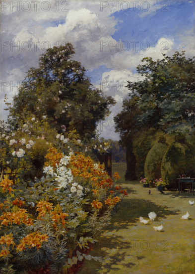 Orange Lilies, Broadway, Worcestershire, c1911. Creator: Alfred William Parsons.