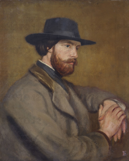 Portrait of Augustus John, R.A., c1898-1900. Creator: Benjamin Evans.