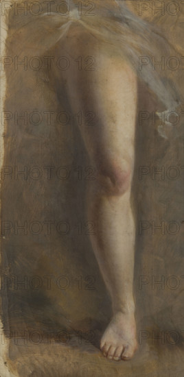 Oil sketch of a woman's leg, c1823-1873. Creator: Edmund Thomas Parris.