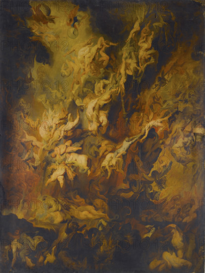 The Fall of the Damned, before 1799; original artwork c1620. Creator: Guy Head.