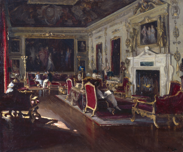 The Van Dyck Room, Wilton, 1920. Creator: Sir John Lavery.