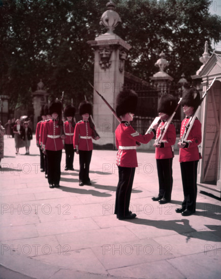 Changing of the Guard, Buckingham Palace, London, c1955. Creator: Arthur Charles Kirby Ware.