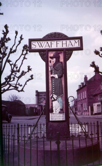 Village sign at Swaffham, Norfolk, c1955-1965. Creator: Arthur Charles Kirby Ware.